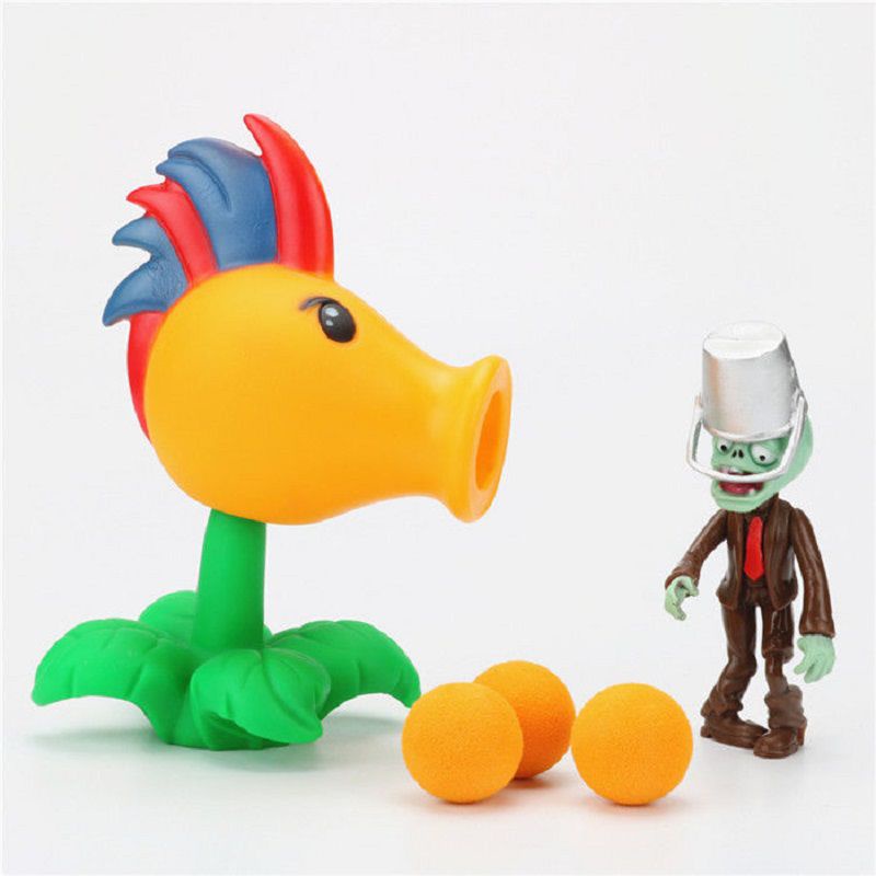 PVZ Plants vs Zombies Peashooter PVC Action Figure Model Toy Gifts Toys For Kids