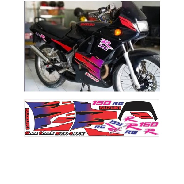 Striping Stiker Suzuki RGR 150 hitam