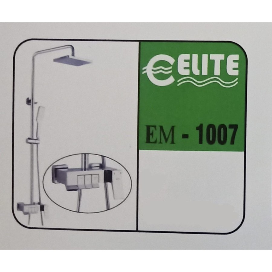 Kran Shower/Tiang Shower Set Minimalis (Panas+Dingin)-Elite EM1007