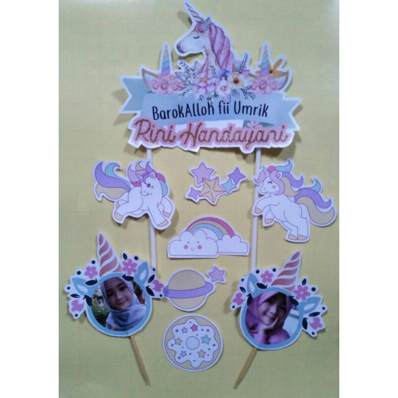 Topper Cake Custom Unicorn