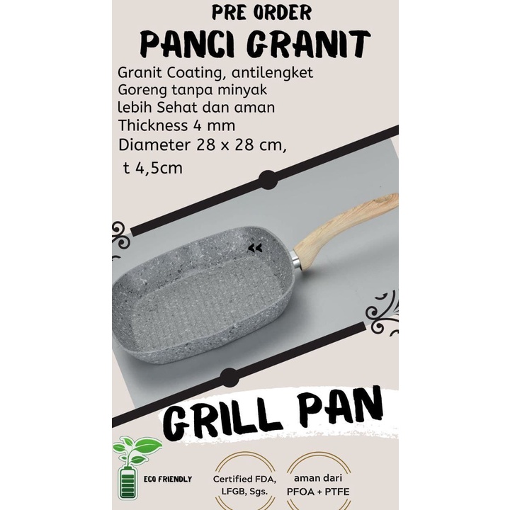 GRILL PAN GOLDEN LABEL Premium cockware 28 CM X 4,5 CM