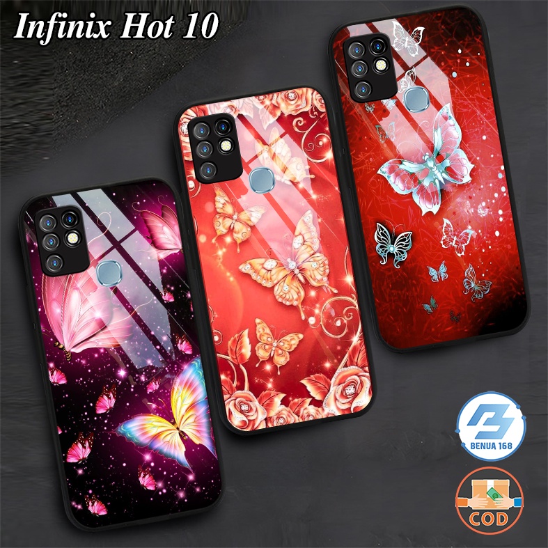 Benua Case - Case BUTTERFLY Infinix Hot 10 - Case Hp Infinix Hot 10 - Kesing Hp Infinix Hot 10 - Sof
