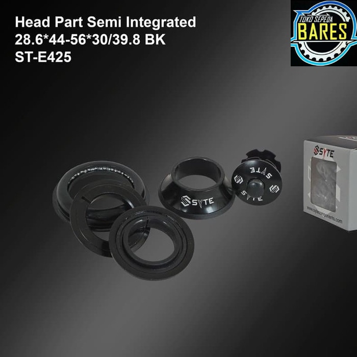 Kom Porok / Head Set Sepeda Tapered Syte ST-E425 BK / Head Part Semi Integrated / Comfork / Mangkok Stir MTB