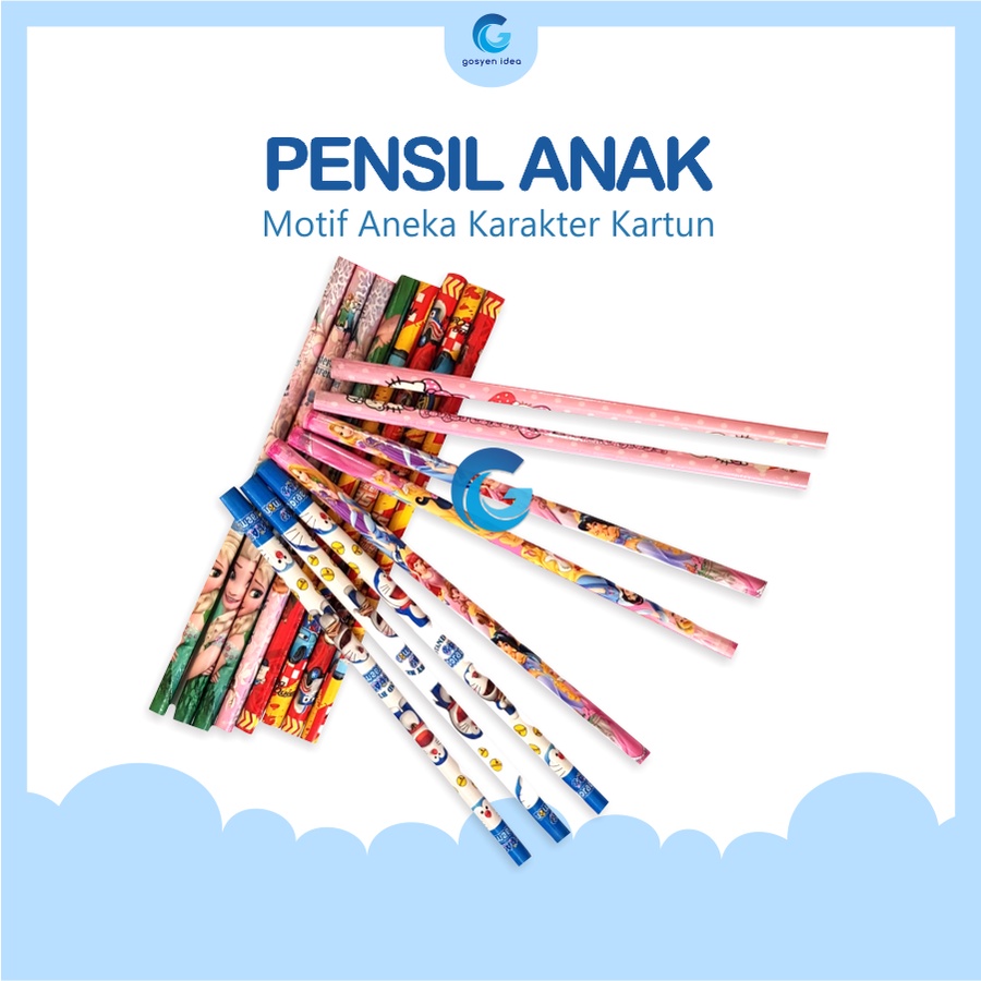 

Pensil Kayu Anak Karakter Kartun Lucu Alat Tulis Sekolah