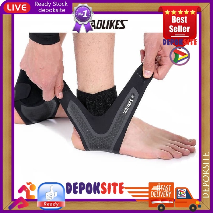 Aolikes 7130 Ankle Support Protector Elastic Brace Olahraga Pelindung Kaki Gym Run