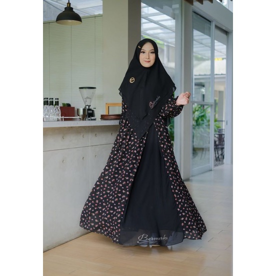 [BIG SALE PROMO HUT RI] ALANA PUTIK ORI BERMERKS/GAMIS SET KHIMAR TERMURAH BRAND TERBAIK