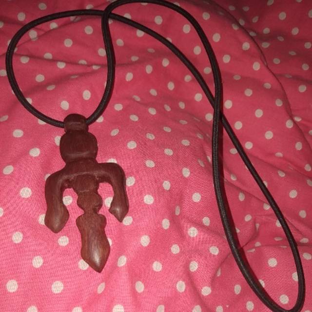 Kalung etnik trisula kayu galih nagasari Cirebon
