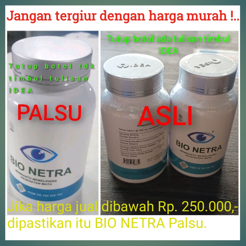 BIO NETRA OBAT MATA HERBAL TERLARIS AMPUH MENGOBATI PENYAKIT MATA MINUS, PLUS, KATARAK, SILINDER, GL