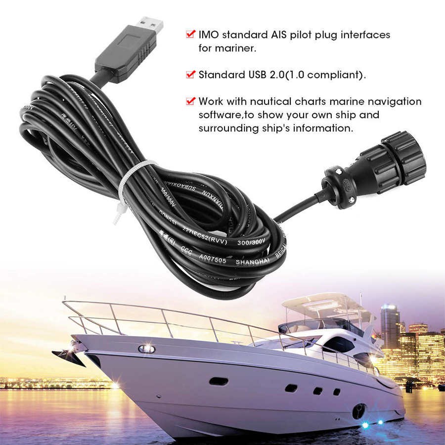 AIS Pilot Plug USB Cable IMO Standard High Quality for Marine  ORIGINAL GARANSI