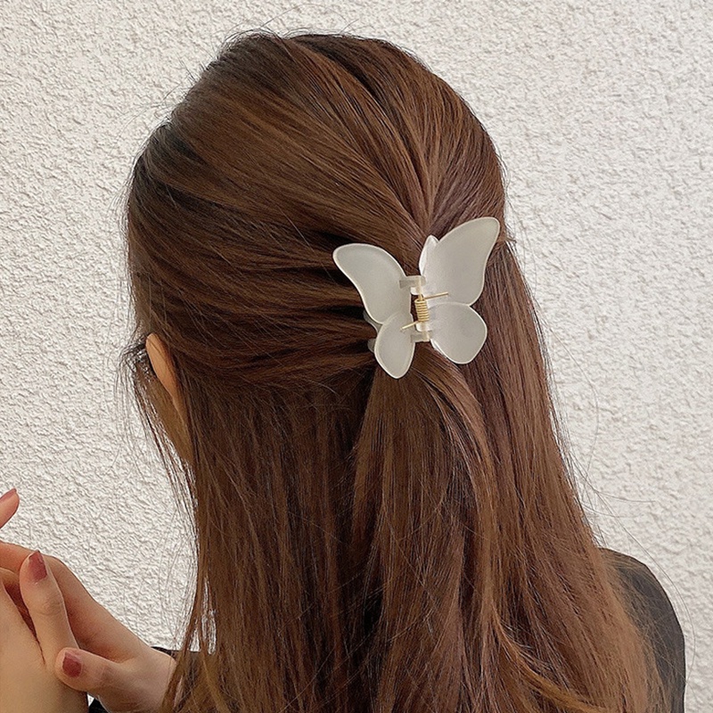 Beautiful Frosted Acrylic Butterfly Hair Clip For Women