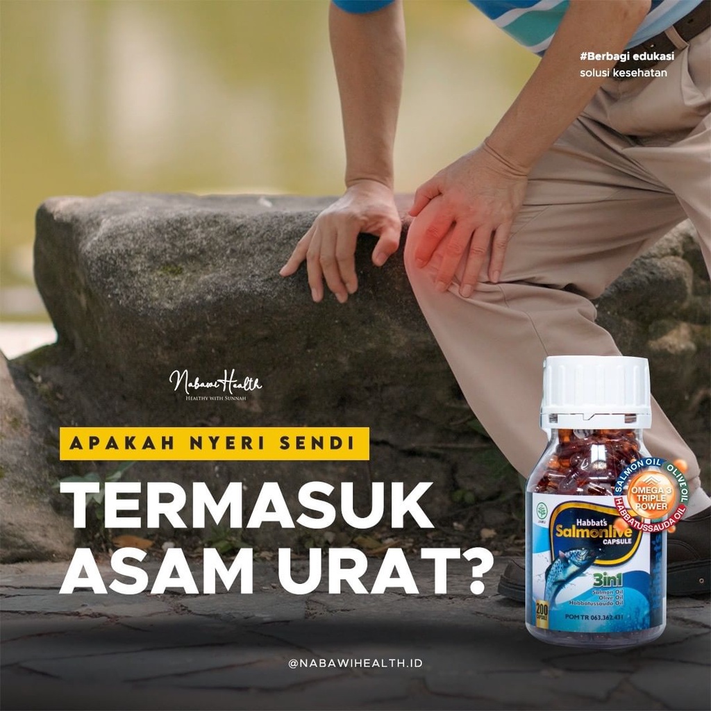 SALMONLIVE Minyak Ikan OMEGA 3 Fish Oil Habbatussauda Minyak Zaitun 90 200 Kapsul