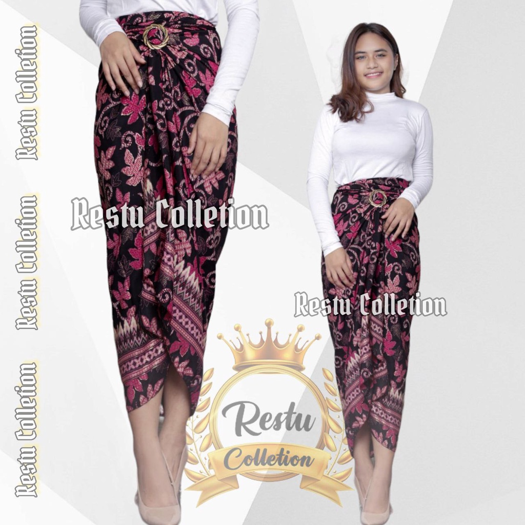 COD Rok Lilit Songket Serut Warp Skirt Motif SR Maroon Batik Panjang Bawahan Kebaya Wisuda Kondangan Nikahan Perpisahan Wanita Premium Bahan Kain Sutra HQ Jumbo Allsize RealPict By Restu Colletion