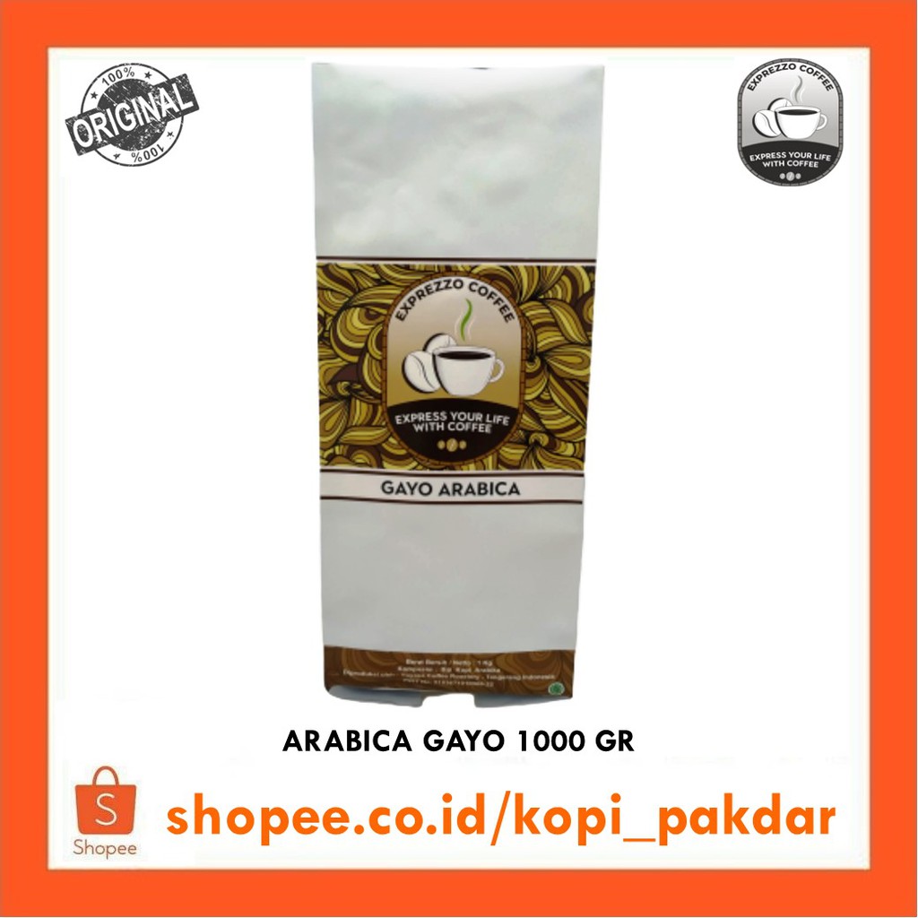 

Kopi Arabica Gayo 1000 Gr (Roasted) "EXPREZZO COFFEE