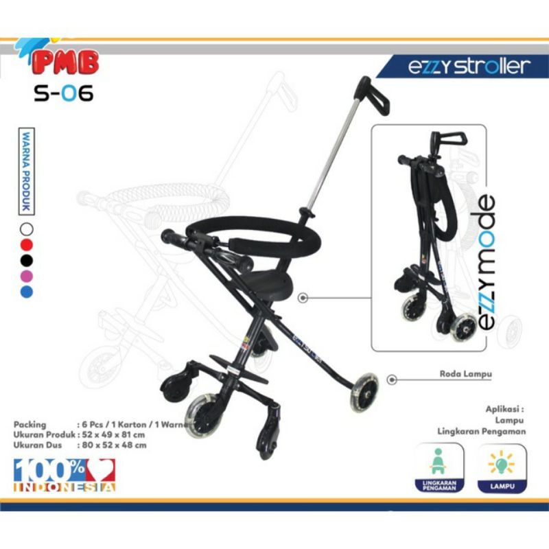 Jual Ezzy stroller 3 roda (S05 