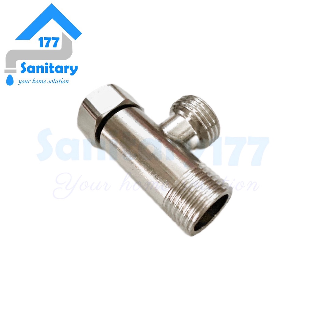 Nepel T Stainless RING 1/2 inch putar 1005-Tee Kran T shower sambungan kloset closet Mur mor fitting spare part keran