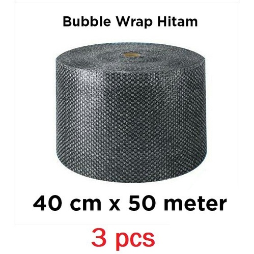 

PLASTIK BUNGKUS KEMASAN BUBBLE WRAP 1 ROLL HITAM 120 CM X 50 M 120X50 BEST PRODUK