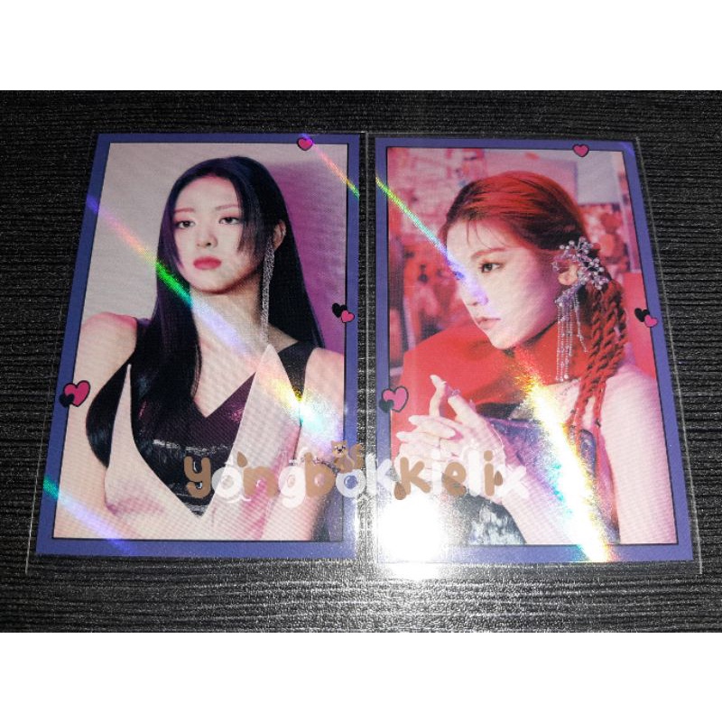 itzy guess who withdrama wd pob holo yeji yuna photocard pc