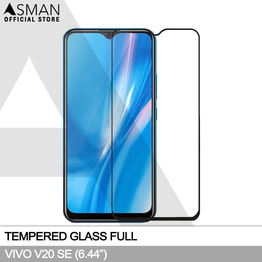 Tempered Glass Full VIVO V20 SE (6.47&quot;) | Anti Gores Kaca - Hitam