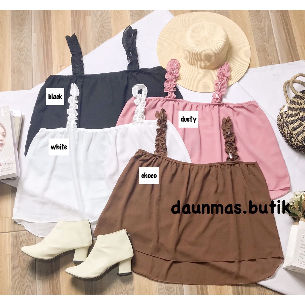 1KG MUAT 8PCS |  CHIBI RUFFLE CERUTI TANKTOP OUTER CERUTY HITS OOTD SELEBGRAM TERKINI FASHION GROSIR MURAH WANITA