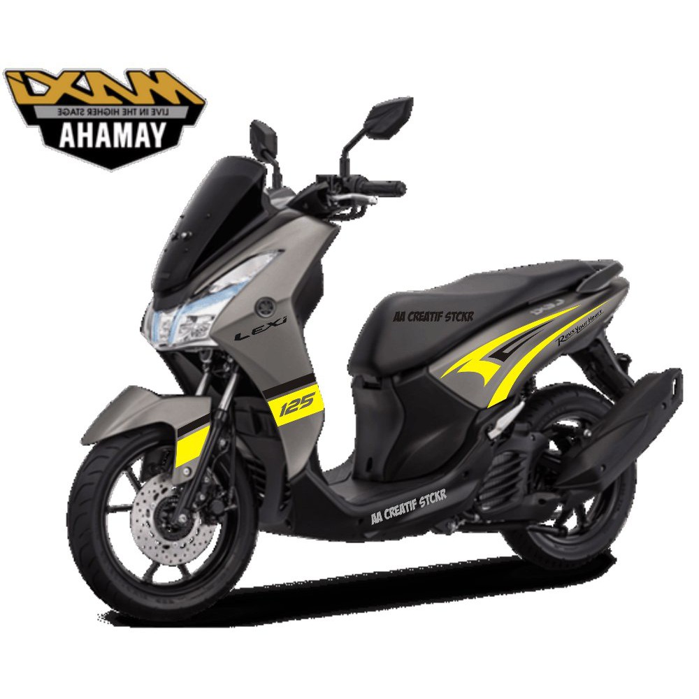 Cutting Sticker Motor Yamaha Lexi 02 Gratis Nama Bebas Limited
