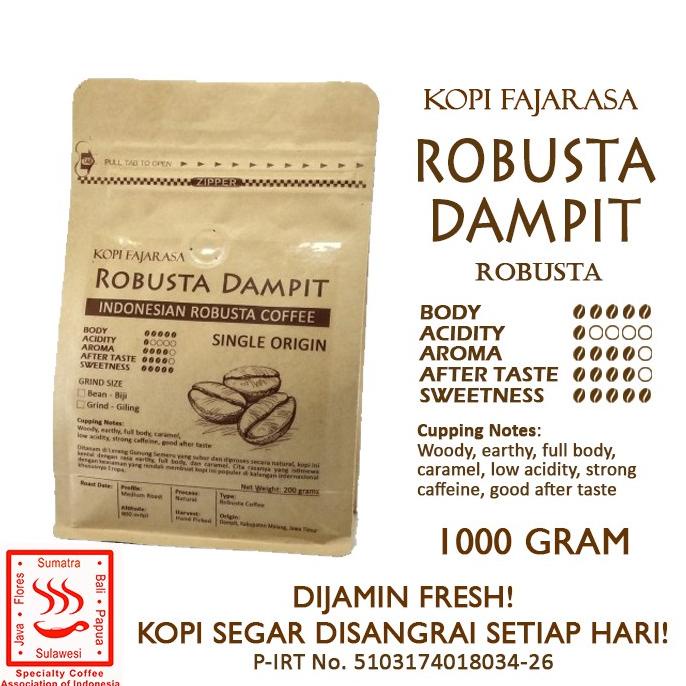 

[COD] Kopi Fajarasa Robusta Dampit Biji Kopi Robusta 1 kg [COD]