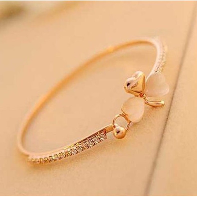 Gelang Wanita S14 BUNGA Clover Semanggi Women Bangle Gaya Korea Fashion Aksesoris Elegan Bracelet