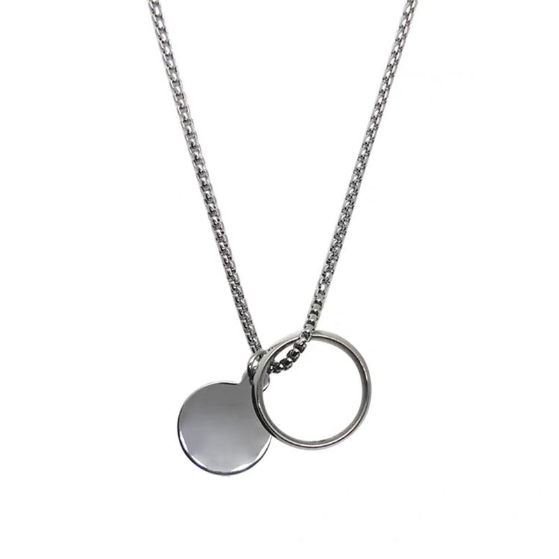 Necklace Korea Hip Hop Pendant Ring Disc Simple