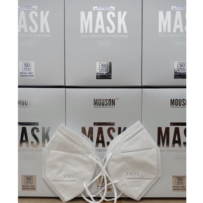 Masker KN95 Mouson isi 50 pcs 5 ply Emboss