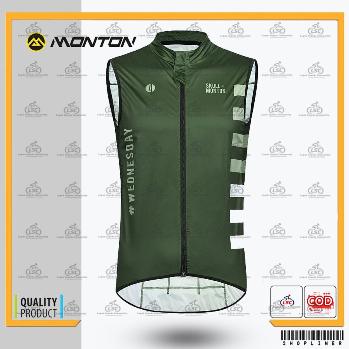 VEST SEPEDA MONTON WEDNESDAY II GREEN SEPEDA ROADBIKE NEW YEAR 2022 - S