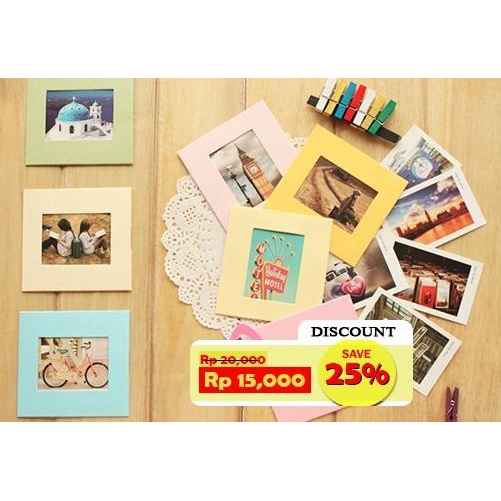 

Frame Foto Gantung Mini Warna-Warni Set