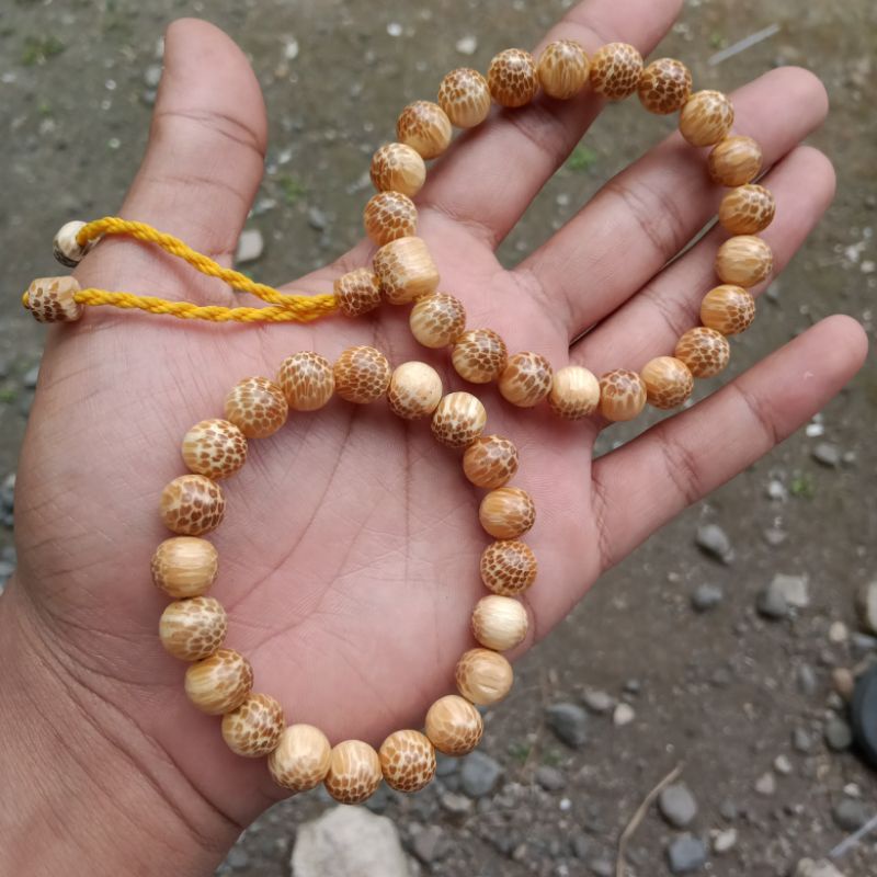 Gelang Kayu Nibung/Liwung Putih Asli Size 8,10,12 mm ORIGINAL!!!