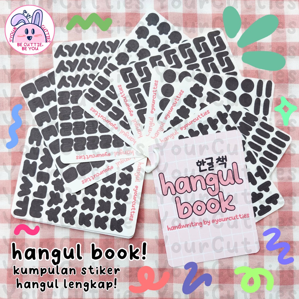 

[STICKER BOOK] HANGUL BOOK BUKU STIKER HURUF KOREA HANGUL LENGKAP