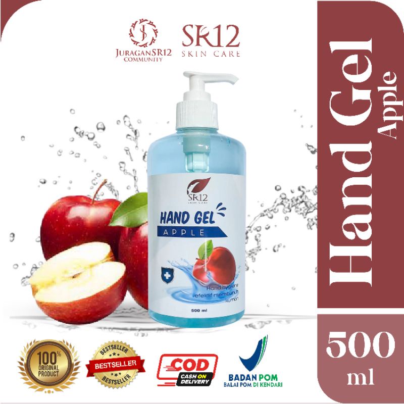 HANDGEL SANITIZER SR12 HERBAL BPOM / GEL PEMBERSIH TANGAN MEMATIKAN KUMAN