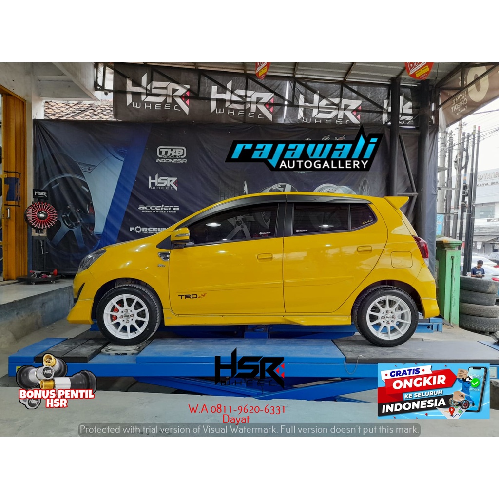 paket promo velg racing BRIO RING15 + ban accelera 185 55 RING 15 GRATIS ONGKIR