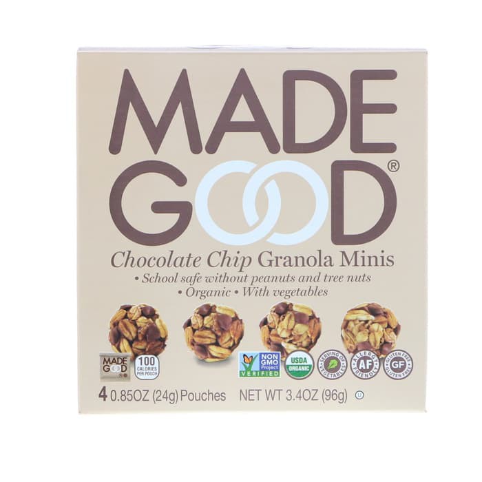 

MadeGood Organic Granola Minis Chocolate Chip 4 Pouches 24 gr / Snack