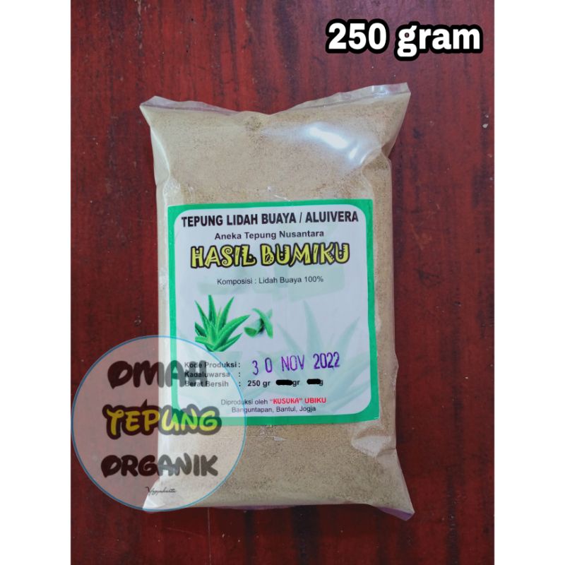 Tepung Lidah Buaya kemasan 250 gram/Aloe Vera Powder 250 gram/Aloe Vera Flour 250 gram/Tepung ALOE V