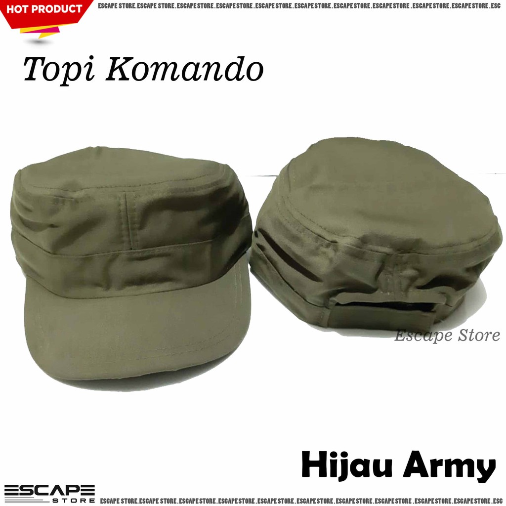 TOPI KOMANDO / MILITARY POLOS MURAH / TOPI MILITER - Hijau Army