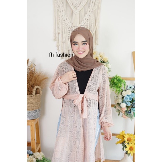 OUTER BURKAT TALI/CARDIGAN BURKAT/CARDI BROKAT/CARDI BROKAT TERBARU/MODEL BARU/CARDIGAN TALI/OUTER TERBARU/CARDI TERUPDATE