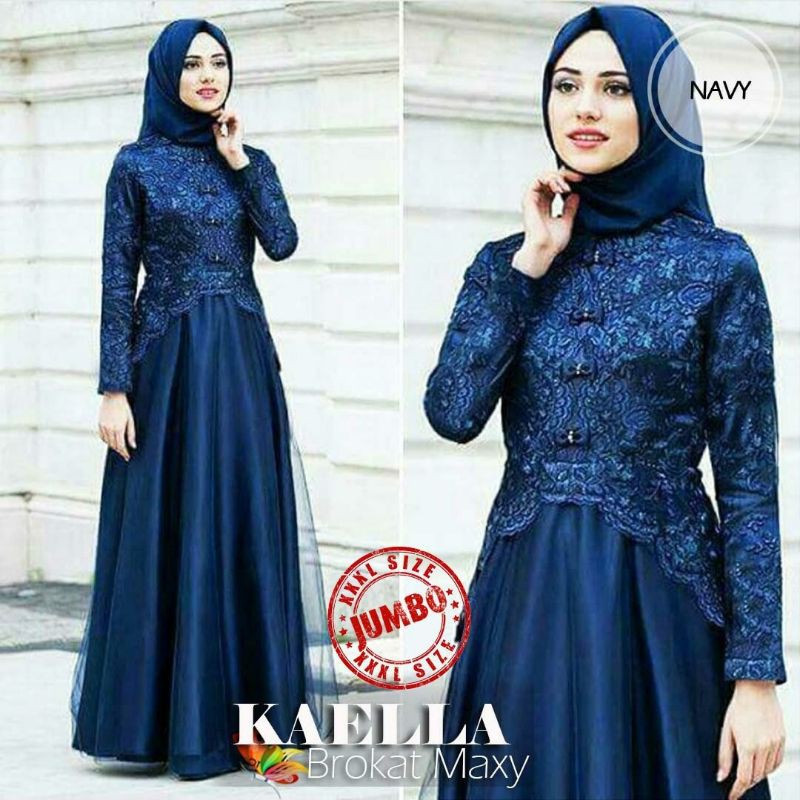 Baju Gamis Muslim Terbaru 2020 Model Baju Pesta Wanita kekinian Bahan Corneli Kekinian gaun remaja