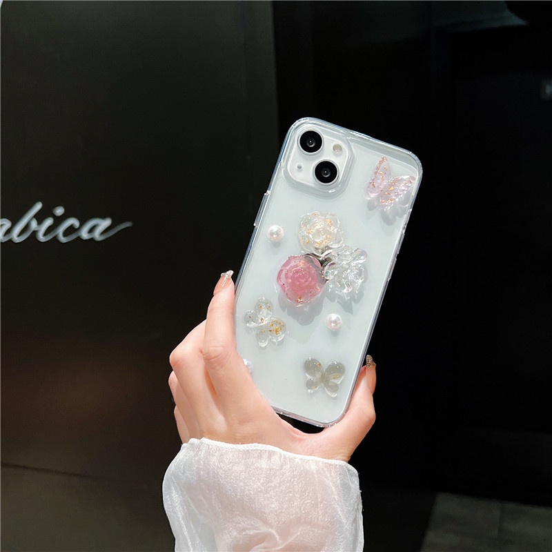 Butterfly case Motif Kupu-Kupu Bunga Tahan Banting Untuk Iphone 13 12 11PROMAX X XS XR XSMAX 7 8 PLUS