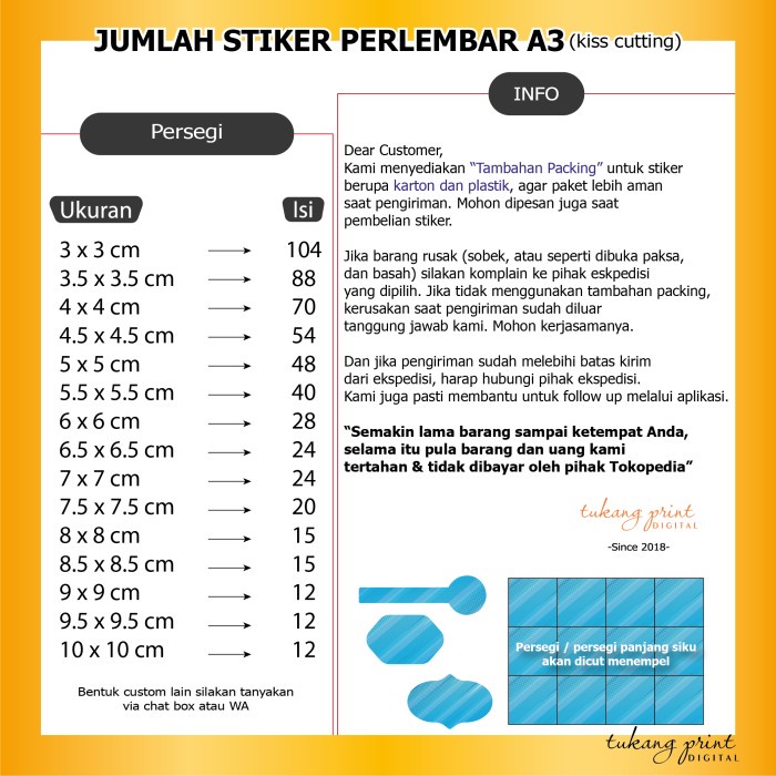 

perekat-pengikat- cetak stiker sticker produk vynil & kiss cutting ukuran a3 - transparan -pengikat-
