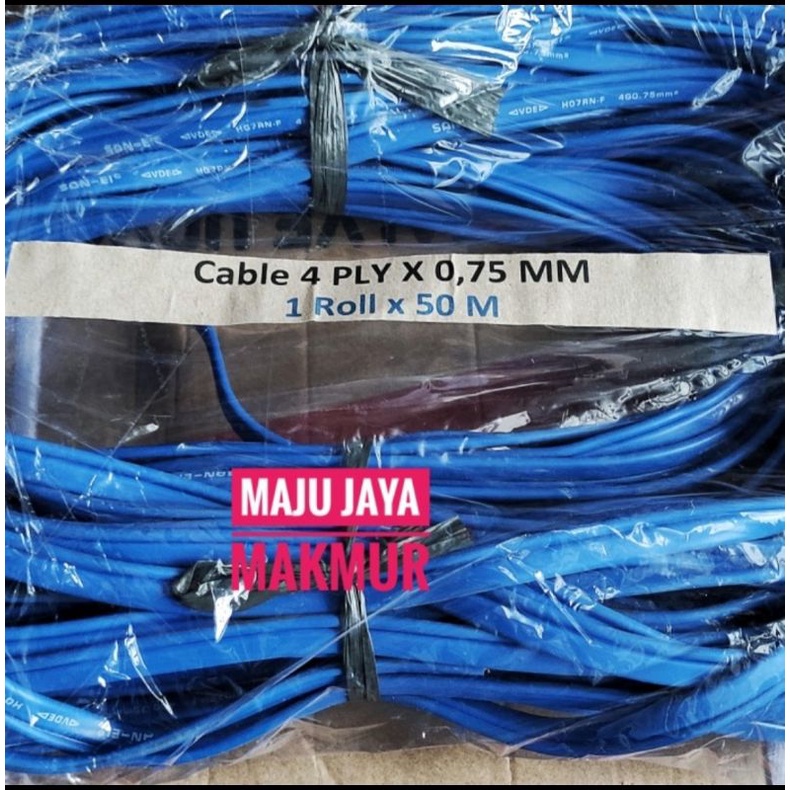 kabel listrik pompa air submersible isi 4 x 0.75 - 30 meter TEMBAGA