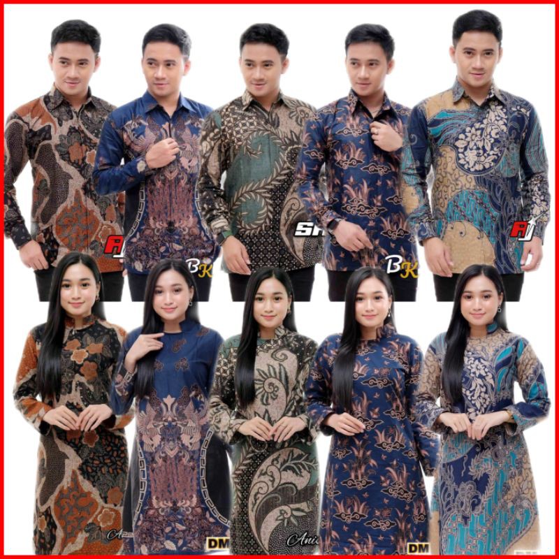 Bisa COD - Batik Couple Motif Terbaru 2022 Batik Pria Dan Cewek Pakaian Couple Pasangan Baju batik Pekalongan Batik Original Kemeja Pria Lengan Panjang Jumbo Batik wanita Dress Wanita Pakaian Wanita Ootd Hijab Batik Solo Tunik Batik Jumbo Batik Slimfit