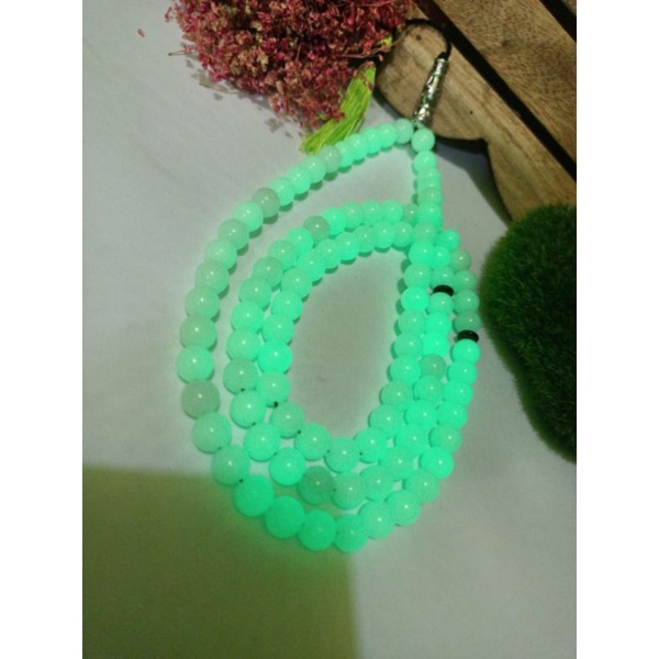 tasbih 99 batu fosfor menyala dalam gelap