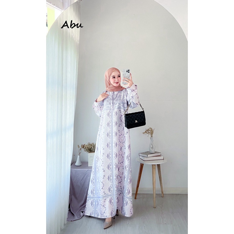 Aurora Dress - Gamis Terbaru Maxmara Silk Premium Dress Wanita Lengan Panjang Maxi Dress Kekinian LD 110 cm