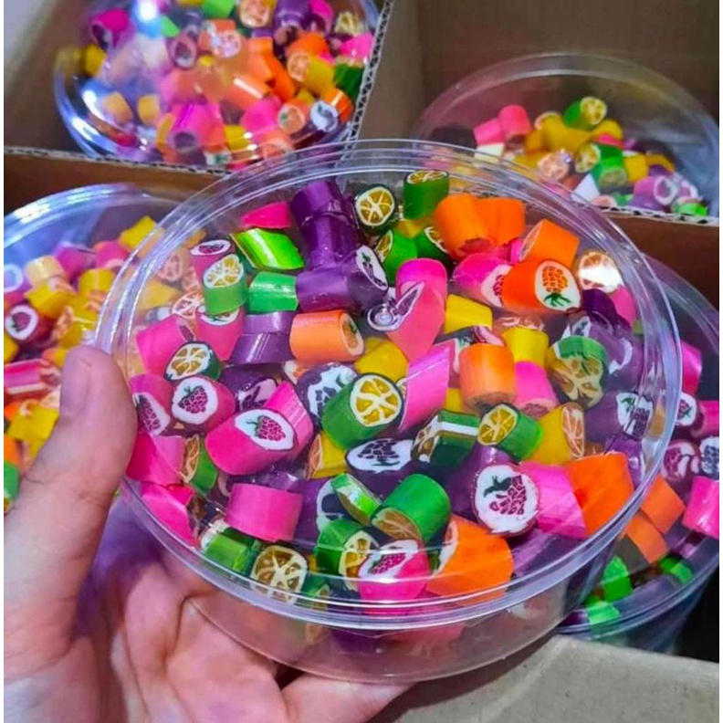 Jual Permen Sticky Candy Rasa Buah Toples Permen Tiktok Buah Viral Indonesiashopee Indonesia 4596