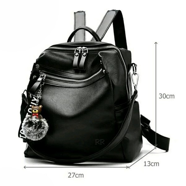 Tas Ransel Wanita Korean Fashion Bahan PU Leather Backpack Multifungsi Fashion Mode New Model