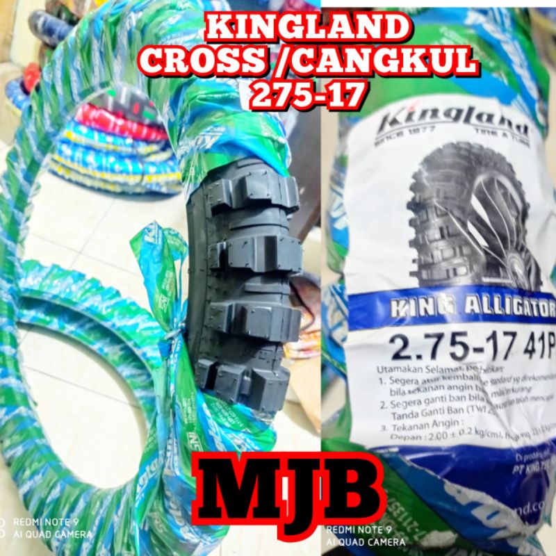 ban montor kingland king akigator 275-17 ban cangkul ban cross ban honda supra revo vega jupiter sma