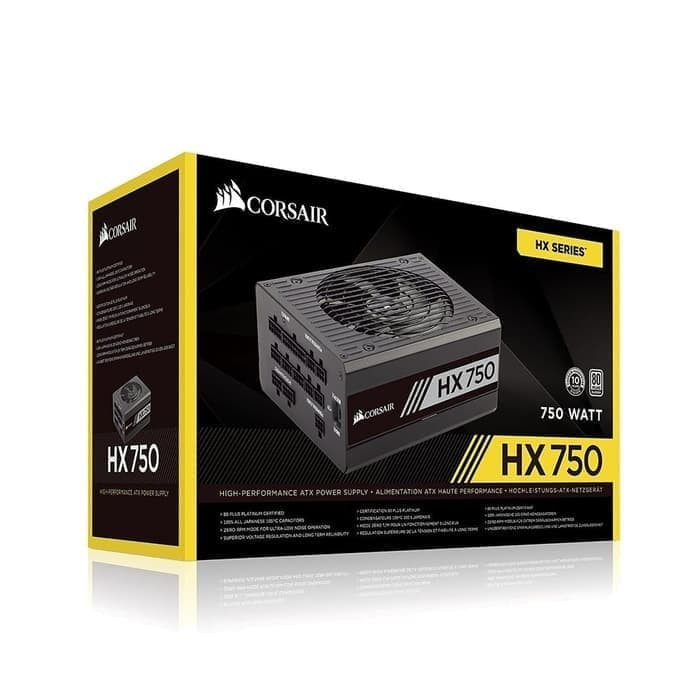 Corsair HX750 750W Fully Modular 80Plus Platinum Power Supply GARANSI RESMI