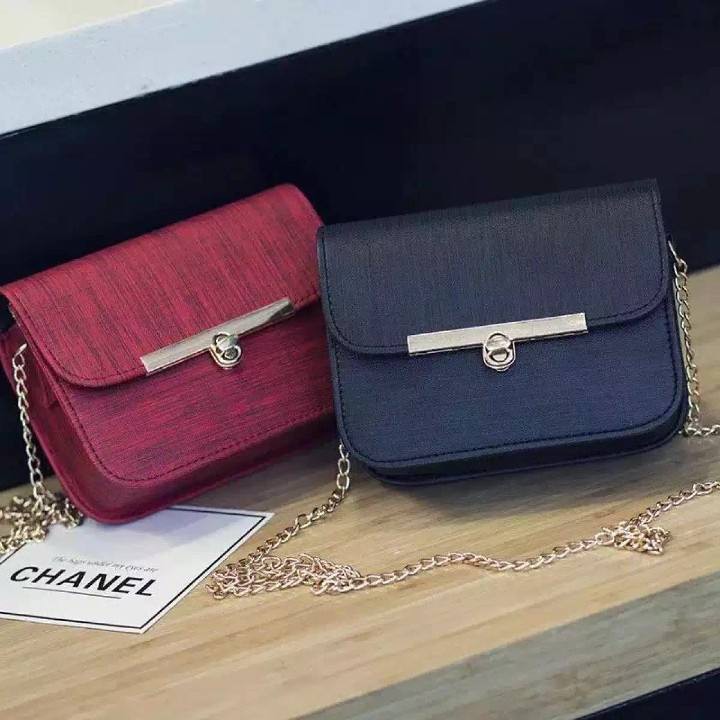 Tas Selempang Wanita BEAUTY SERAT KAYU Sling Bag Rante Elegant Fashion Import Quality Small Cute Bag